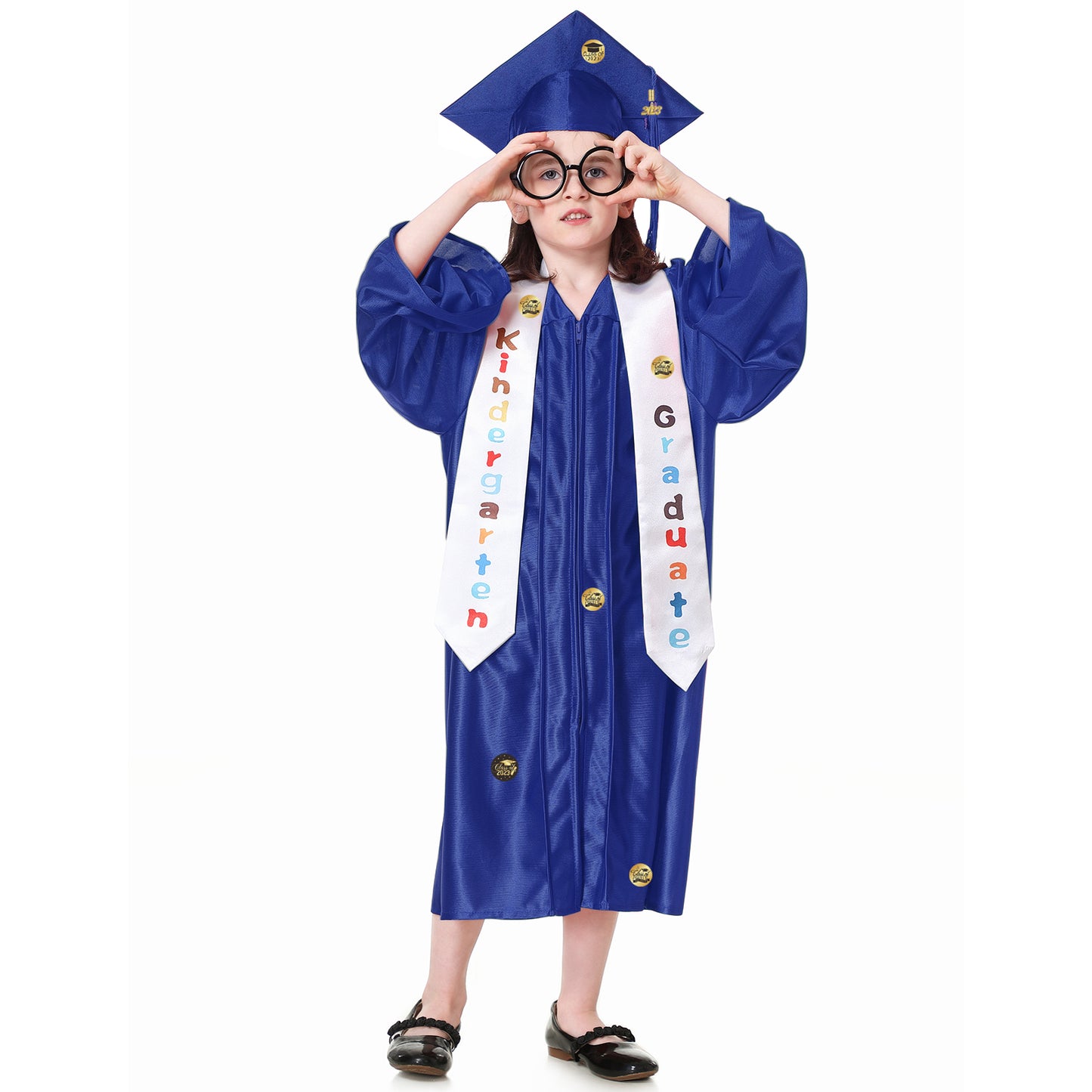 Antsoldier Preschool Kindergarten Graduation Cap and Gown 2023 Stoles Set Sash Class 2023 2024 Tassel, Certificate, Sticker