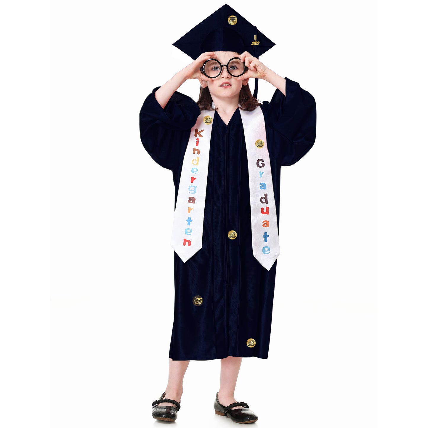 Antsoldier Preschool Kindergarten Graduation Cap and Gown 2023 Stoles Set Sash Class 2023 2024 Tassel, Certificate, Sticker